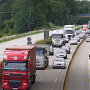 Stau auf Autobahn