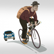 Fahrradfahrer (Grafik: Designed by Freepik)