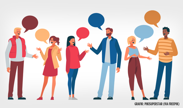 Menschen im Gespräch / Grafiken: Designed by pikisuperstar / Freepik