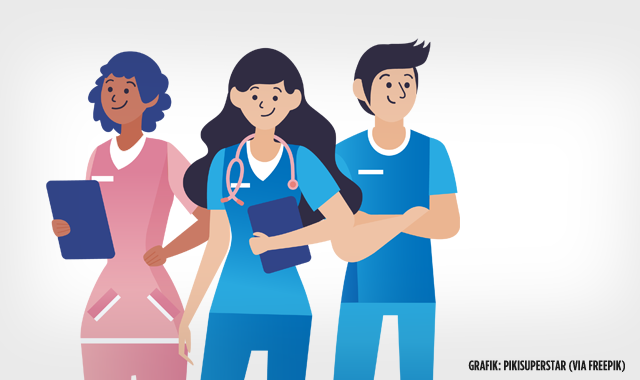 Krankenpflegekräfte (Grafiken Designed by pikisuperstar / freepik)