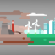 Grafik, die unterschiedliche Kraftwerkarten zeigt - erneuerbare Energien wie fossile (Copyright: Freepik)